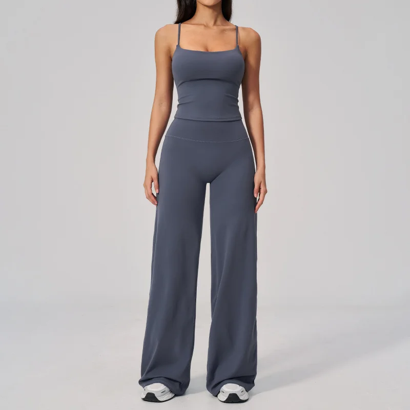 2 Pieces Women Tracksuit Yoga Set High Waist Leggings Fitness Sports Suits Athletic Wear Workout Outfits Sportswear Gym Clothing