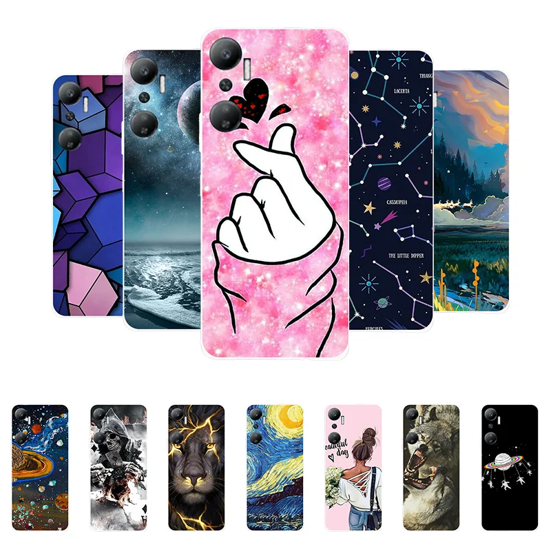 Case For Infinix Hot 20 4G Cover Hot20 Animal Black Silicone Soft Back Cover Case for Infinix Hot 20 4G Phone Case Cover X6826