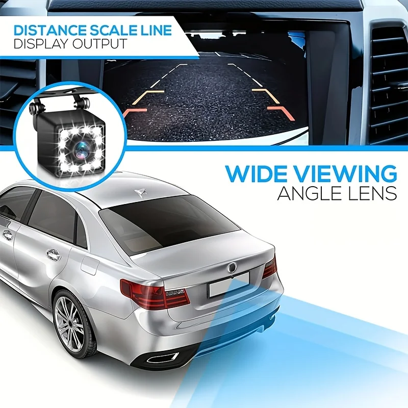 نظام كاميرا الرؤية الخلفية مع ميزات احتياطية، رؤية ليلية، وشاشة 4.3 بوصة، مثالية للسيارات والالتقاطات وسيارات الدفع الرباعي والمعسكر والشاحنات #6
