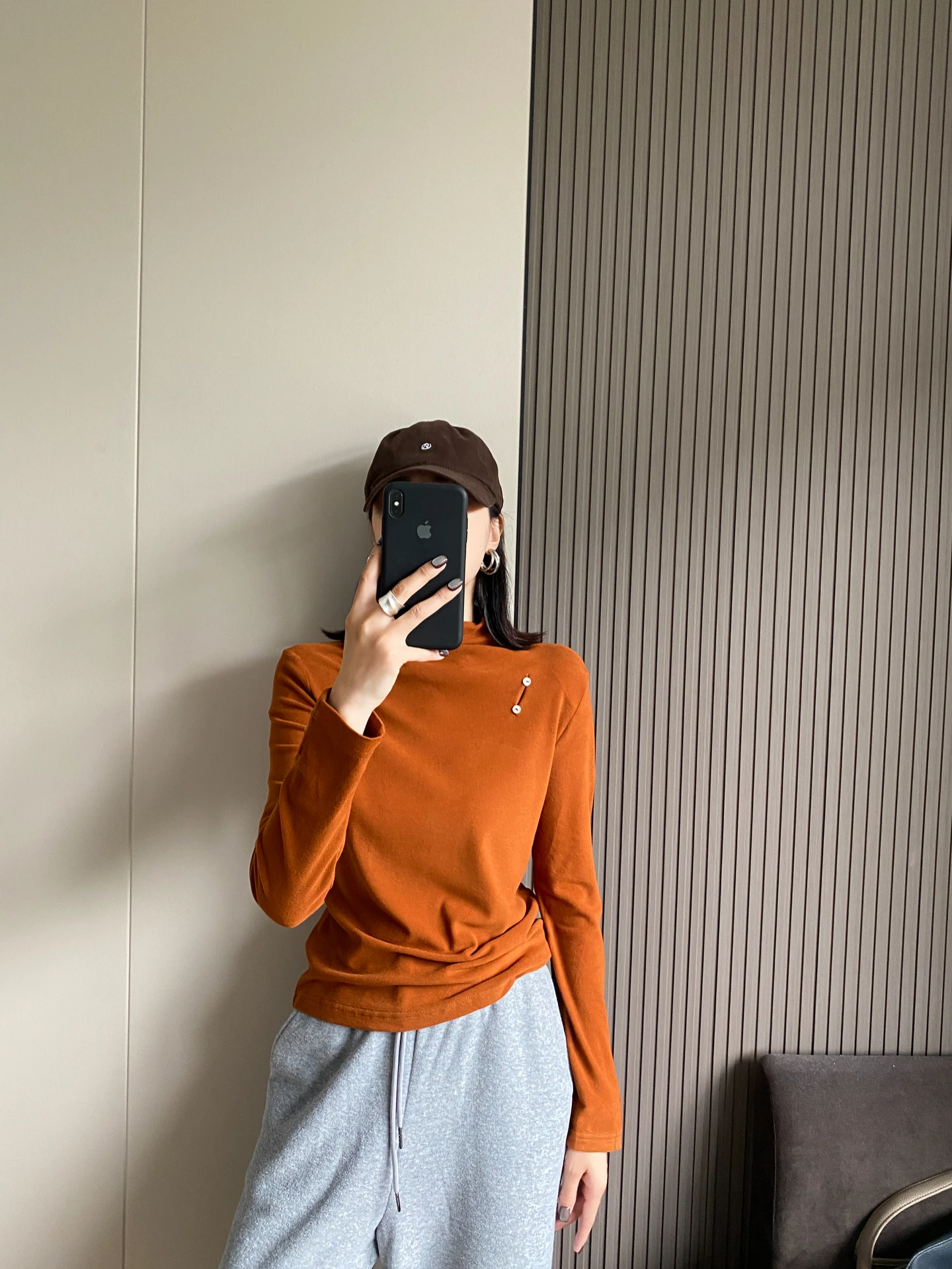 

Women's Slim Fit Long Sve Fce Lined Base Tee f High Collar Autumn Winter New Design Casual Sle Faion Top