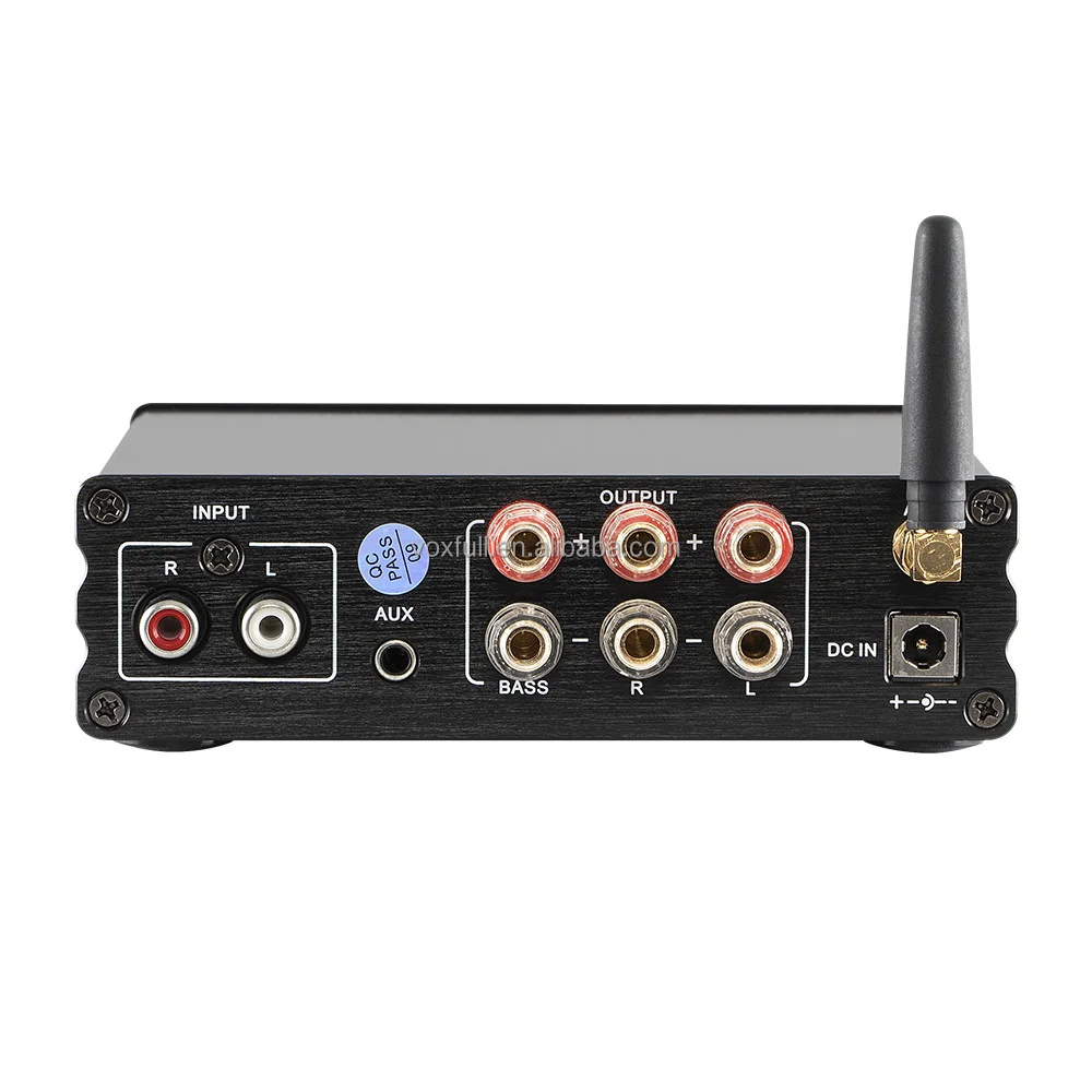 VOXFULL TPA3116 مكبر للصوت استقبال ستيريو BT 5.0 Mini Power Amp 3CH 200W للمنزل/الخارجي/المرآب/مكبرات الصوت السلبية نظام المسرح