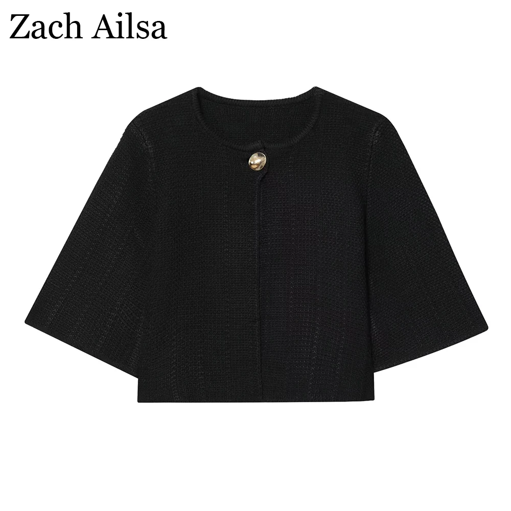 

Autumn new women's clothing European and American style fashionable simple button structure knitted jacket