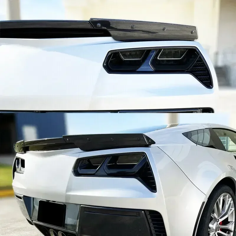 Stage 2 Rear Wing Trunk Spoiler Winglets for Corvette C7 Z06 2014-2019 Back Bumper Spoiler Splitter Car-Styling Accessories