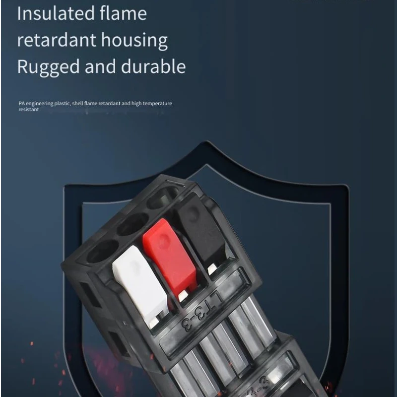 PCT-2-2 Electrician Wiring Quick Connection Terminal Block - Two in Two out Terminal Buckle - Push Type One in One out