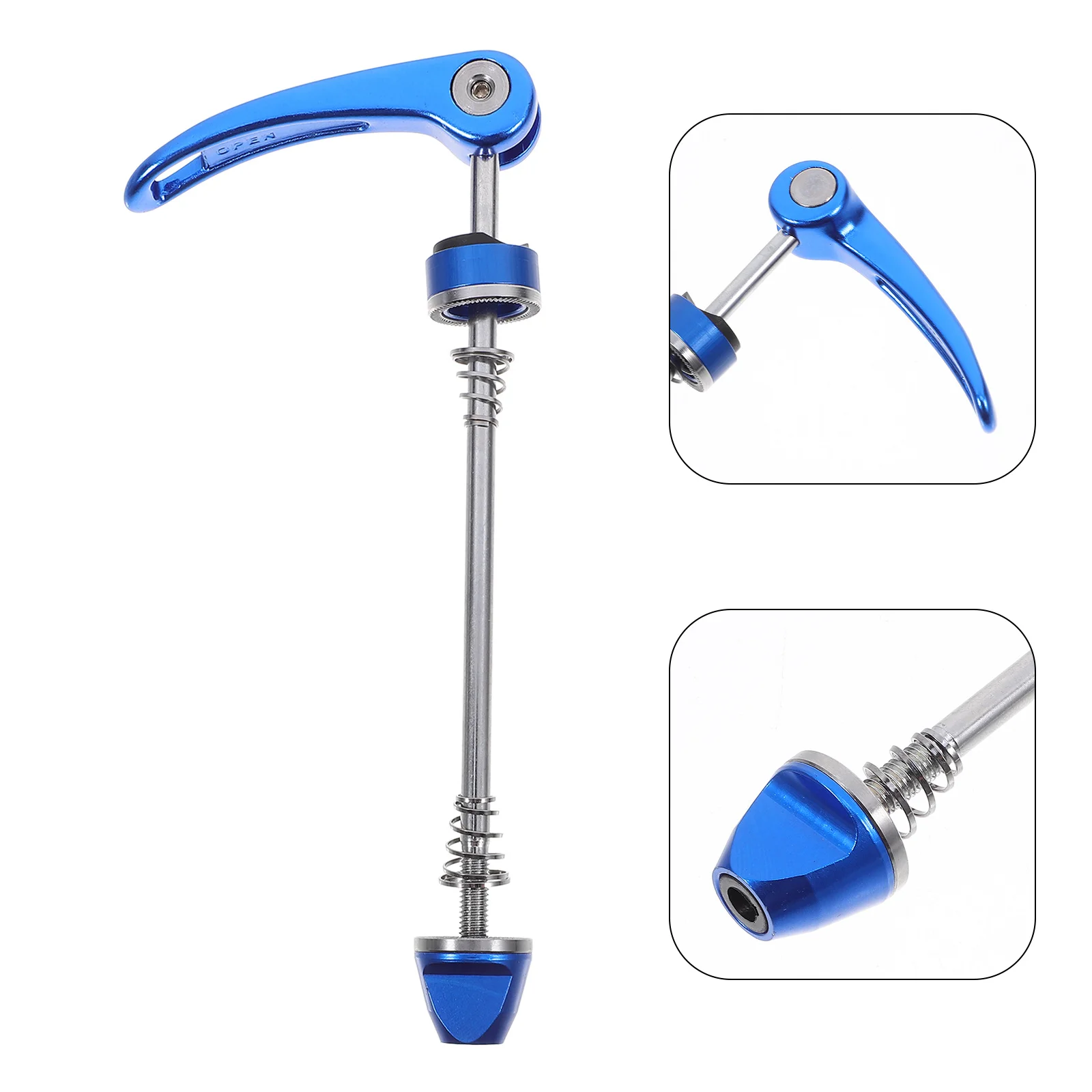1Pair Hub Quick Release Skewers Blue Mountain Bike Road Bike Durable Aluminium Alloy Steel Repair Tool Cycling Accessory