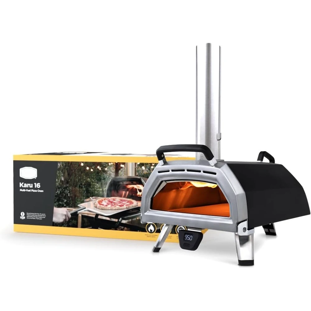 16 Multi-Fuel Outdoor Pizza Oven - Wood and Gas Fired Oven - Outdoor Cooking Pizza Oven