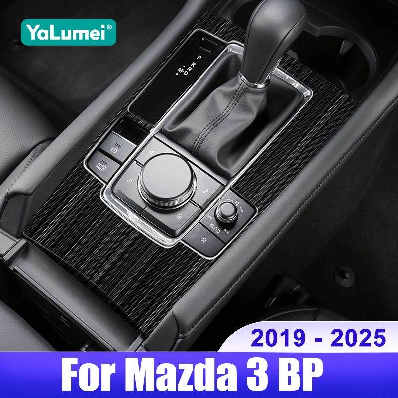 

For Mazda 3 BP 2019 2020 2021 2022 2023 2024 2025 Car Central Console Gear Shift Panel Trim Cover Water Cup Frame Accessories