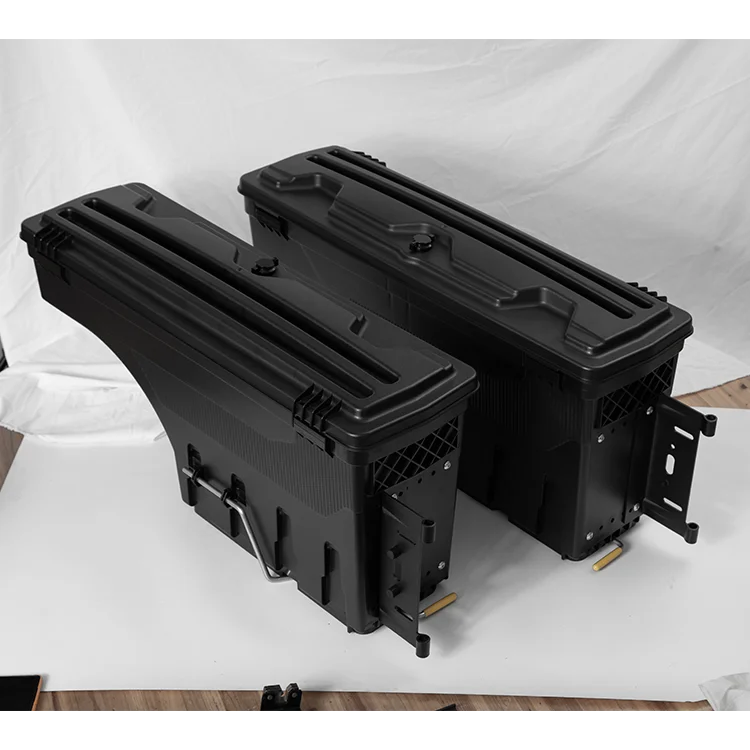 تصفيف السيارة البلاستيك شاحنة صغيرة صندوق أدوات عالمي مع قفل لفورد 2012-2021 رينجر T6 T7 T8 #4