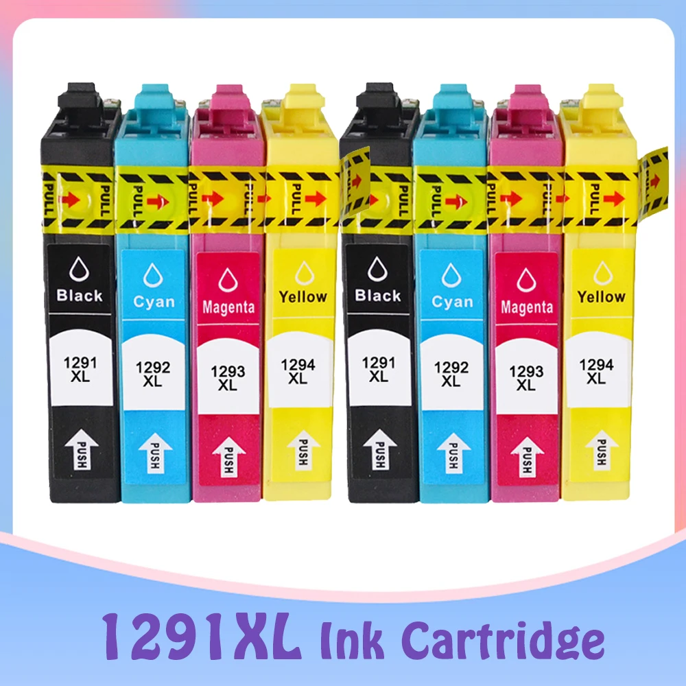 1291 Ink Cartridges Replacement for Epson T1291 T1292 T1293 T1294 Compatible with Epson SX420W SX425W SX525WD SX230 Printer