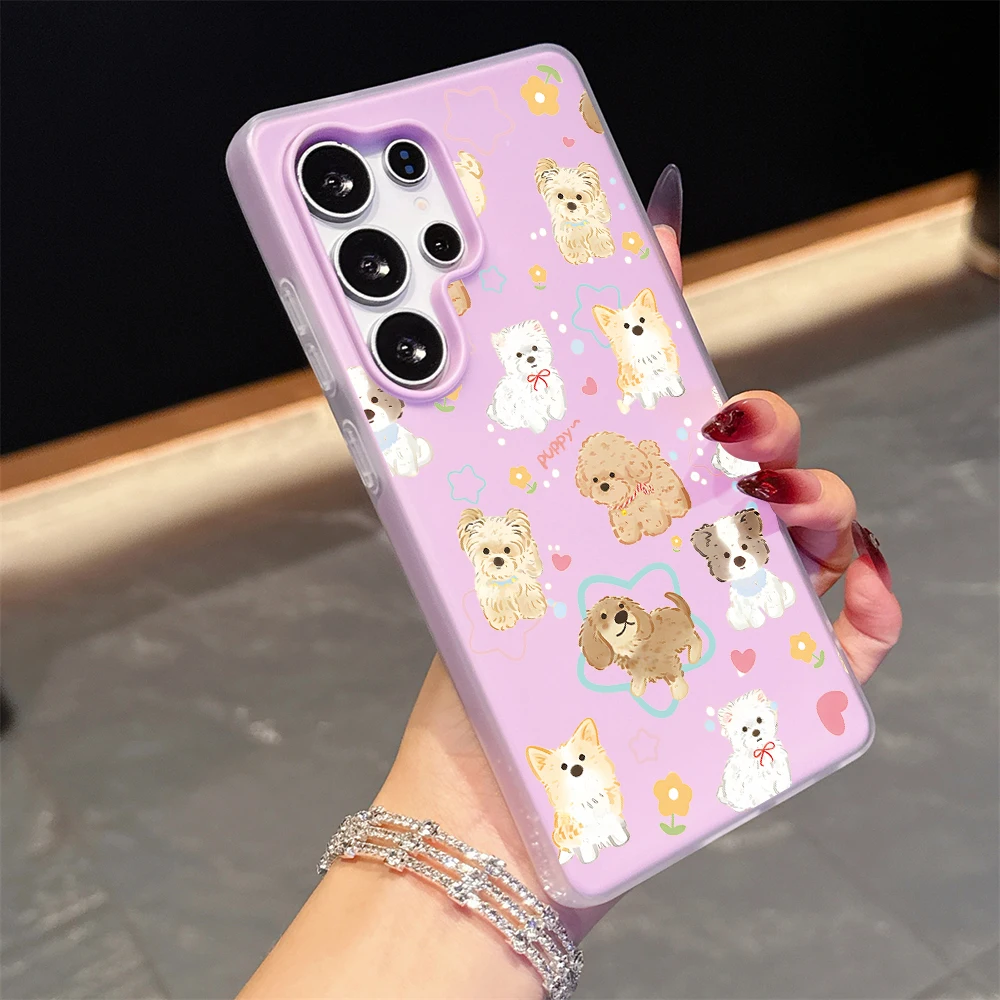 Für Xiaomi 11 Lite 5G 14T Pro 15T Pro 17 Pro Max Niedliche Welpen-Kunst-Hundehülle Stoßfeste Bonbonfarben Silikon-TPU-Schutzhülle – Detail 9