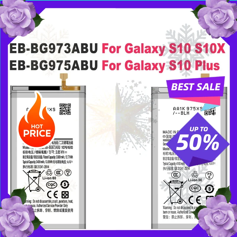 SWZY Battery EB-BG975ABU EB-BG973ABU for Samsung Galaxy S10+/E G9750 G9730 S10 4G SM-G9730 Mobile Phone Battery