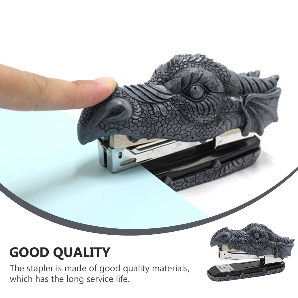 Faucet Stapler Heavy Duty Dragon Modeling Handheld Book Paper Stapling Tool Desk Office