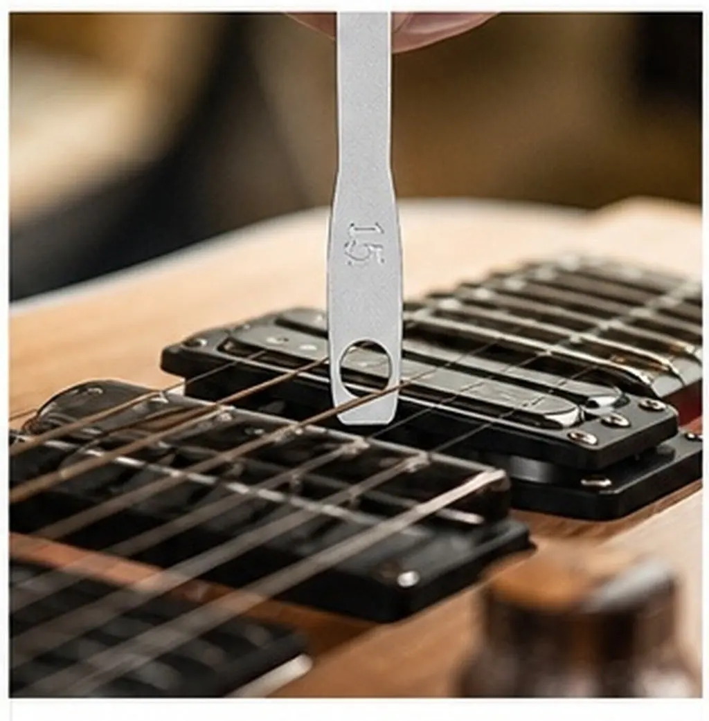 Double-Sided Guitar String Action Gauge for Nut Groove Depth and Bridge Height Measurement – 1 Set