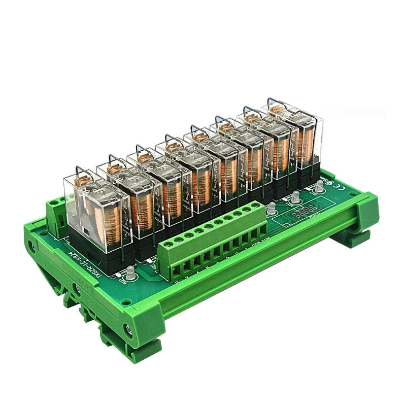 Relay Module Control Signal Control Board PLC Output Amplifier Board 8 Channels 24V16A Normally Open Normally Closed