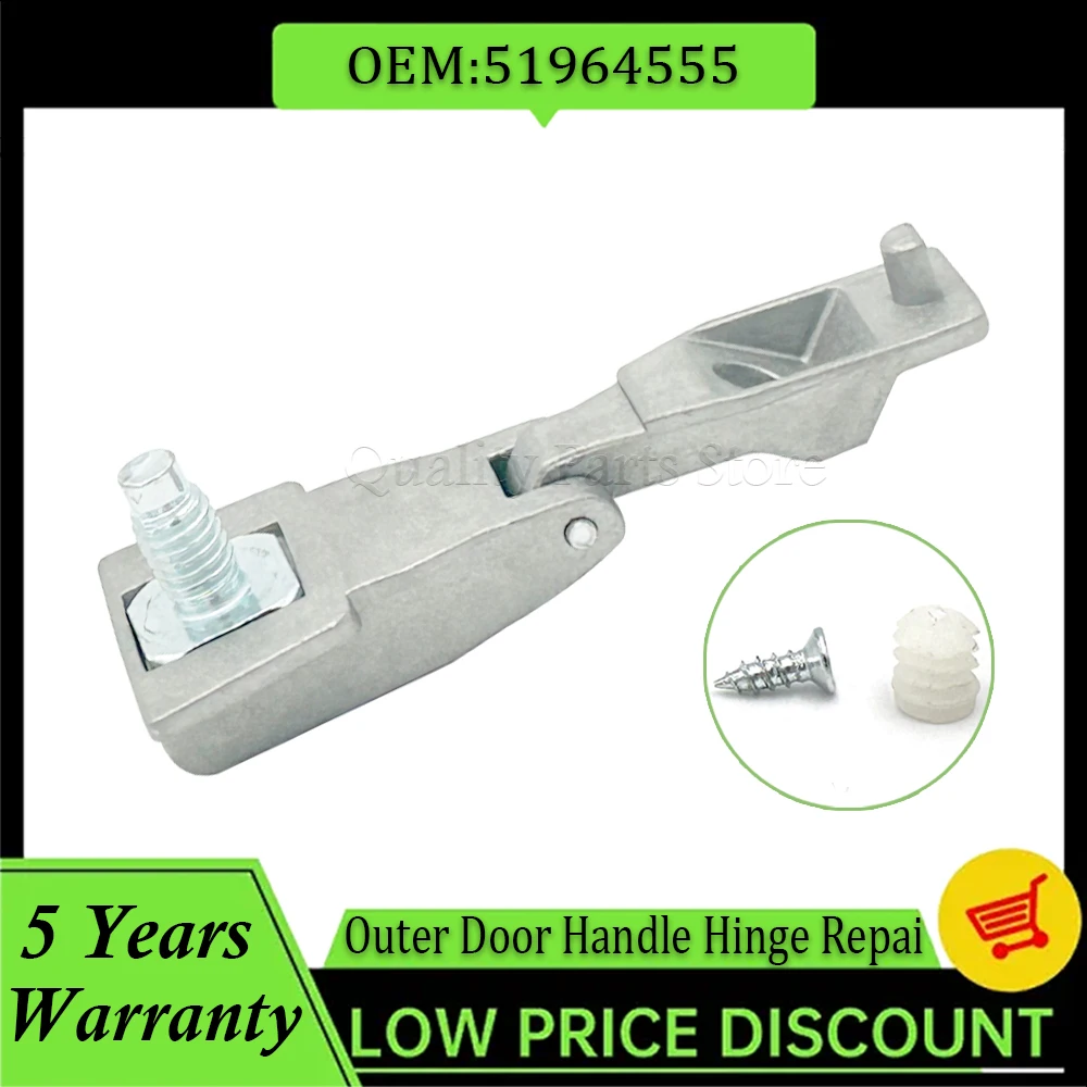 51964555 51939041   Kit de reparación de bisagra de manija de puerta delantera de coche para Fiat 500 2007-2019 para Abarth 500 para Alfa Romeo 147 GT 2006-2010