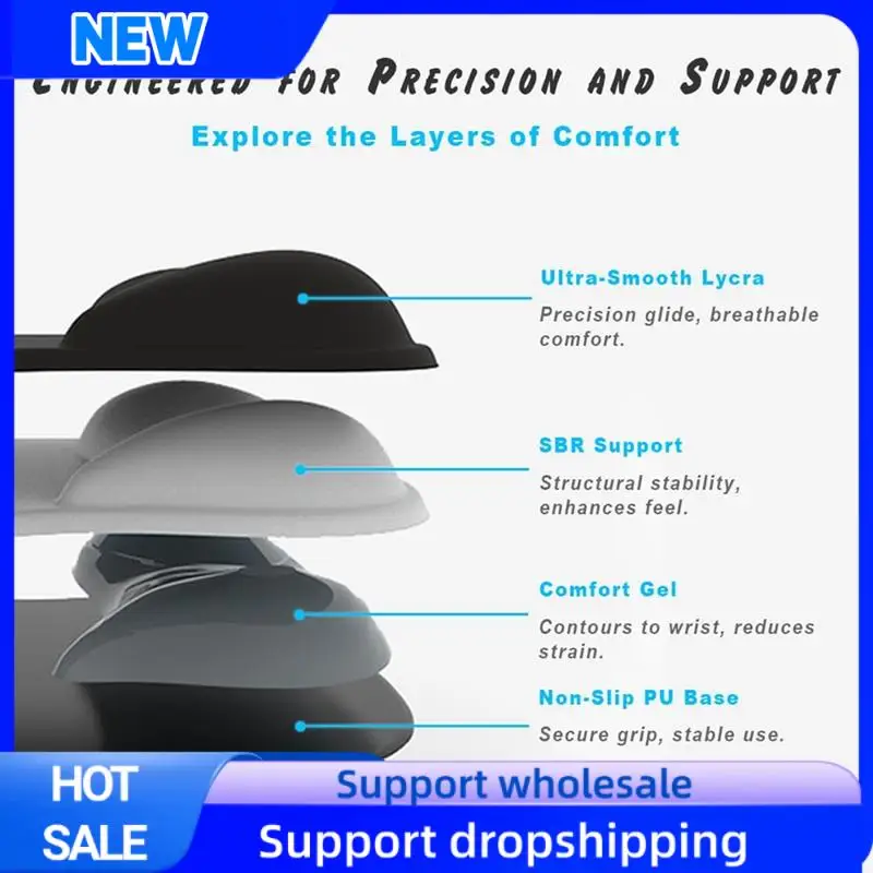 

Optimal Comfort Gel Wrist Rest Mouse Pad - Non-Slip, Ergonomic Mousepad For Home Office Desk Accessories