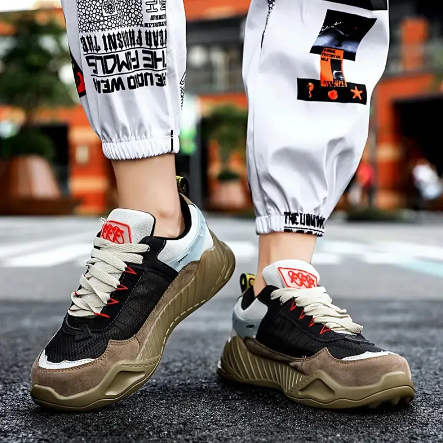 

Мужские зеленые кроссовки Four Seasons Green Dad Shoes, стильные низкие кеды для повседневной носки