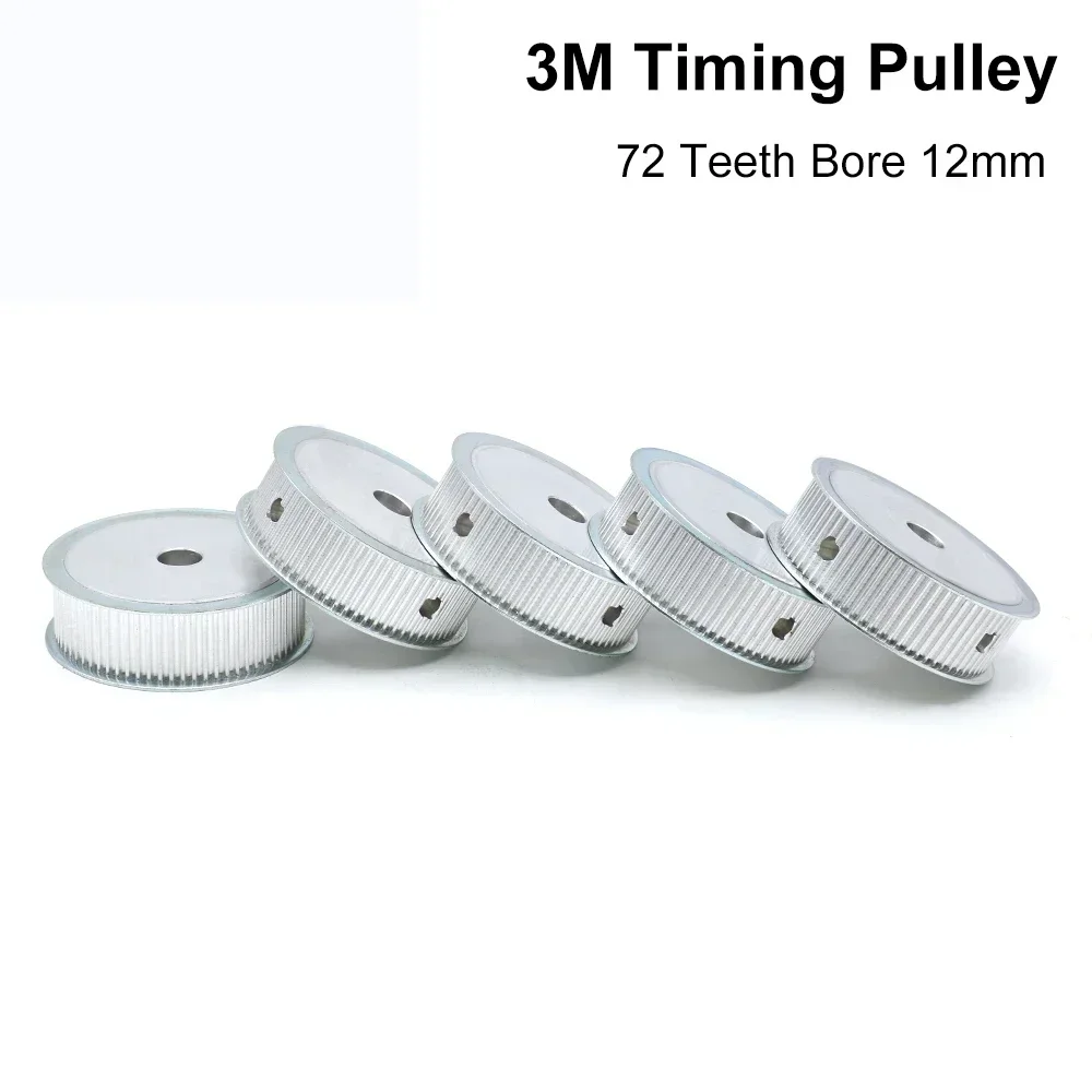 HAOJIAYI 3M72 الأسنان HTD 3M توقيت بكرة تتحمل 6/8/10/12/14/15/19/20 مللي متر للعرض 20 مللي متر AF/BF الألومنيوم HTD3M متزامن حزام 72T