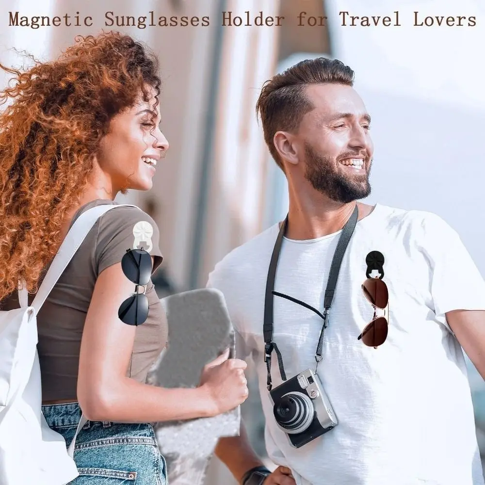 سيليكون المغناطيسي حامل النظارات الملابس كليب مشبك إبزيم إبقاء النظارات آمنة النظارات شماعات نظارات تخزين نظارات سماعة كليب #4