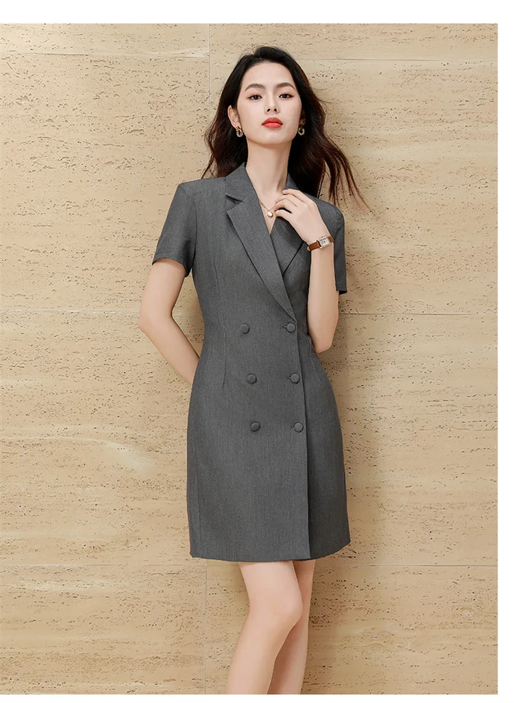 High Quality Fabric Dresses for Women Ladies Office Work Wear Professional Vestidos Career Interview Tops Clothes