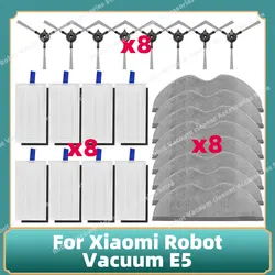 Compatible For ( Xiaomi Robot Vacuum E5 / C108 ) Parts Side Brush Mop Hepa Filter Replacement Accessories
