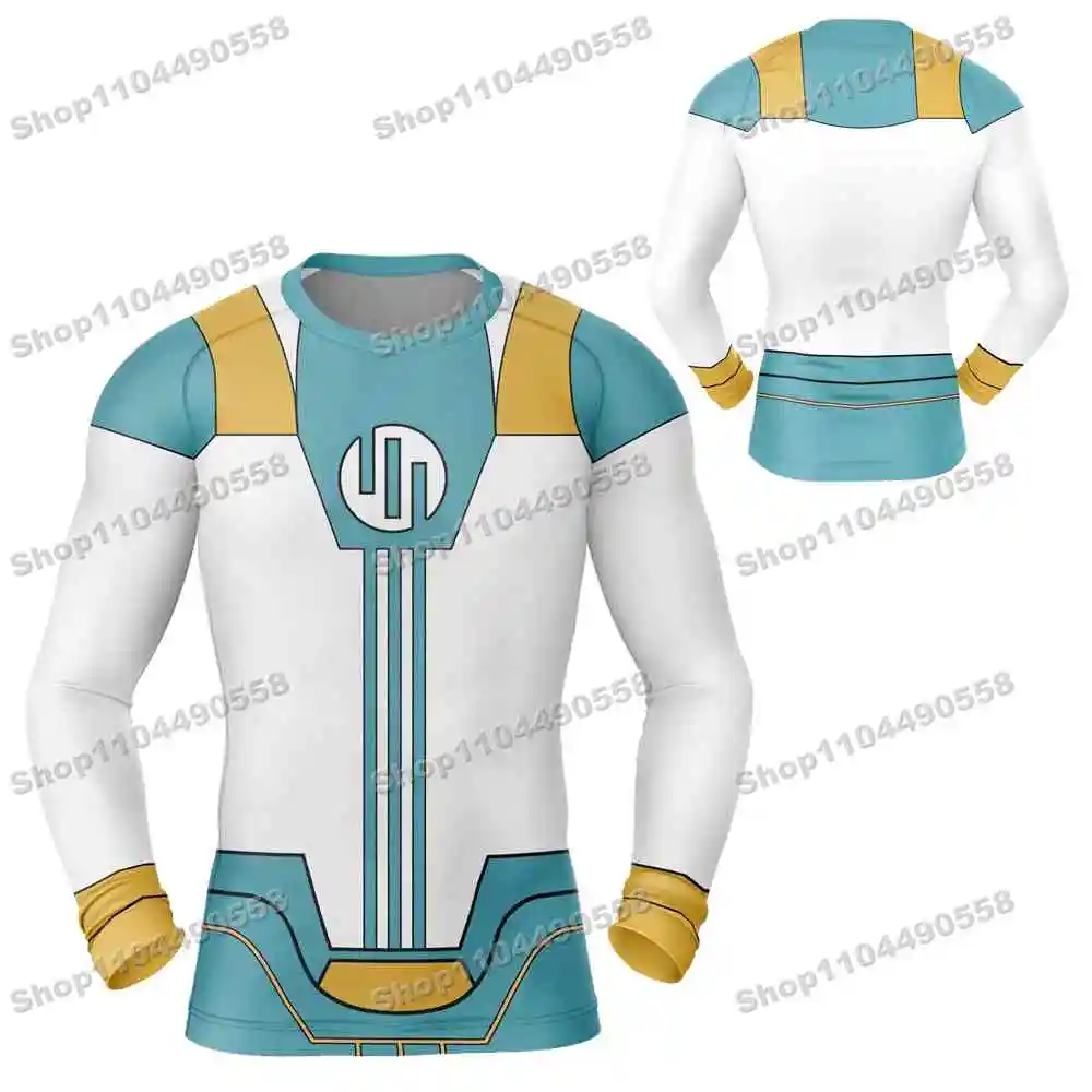 1th Newly Cartoon Rash Guards Surfing Jersey Beach Trousers Swimwear Diving Gym Long sleeves MMA BJJ Men Jiu Jitsu Fitness Sets