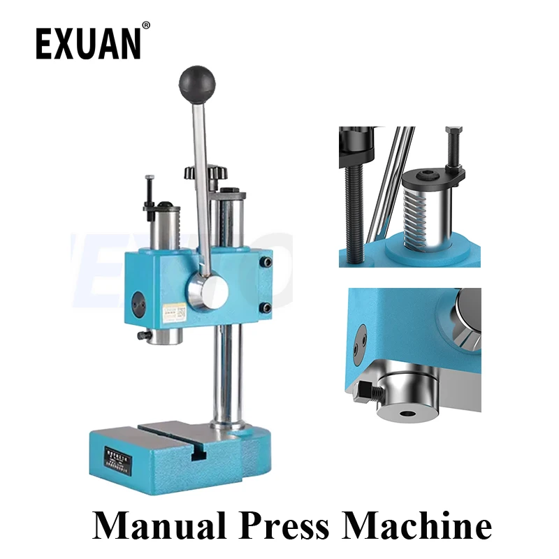 Manual Press Industrial Precision Hand Press Shaft Press Desktop Punch Press Die Cutting Machine Round Column 0.3A Hand-Punch