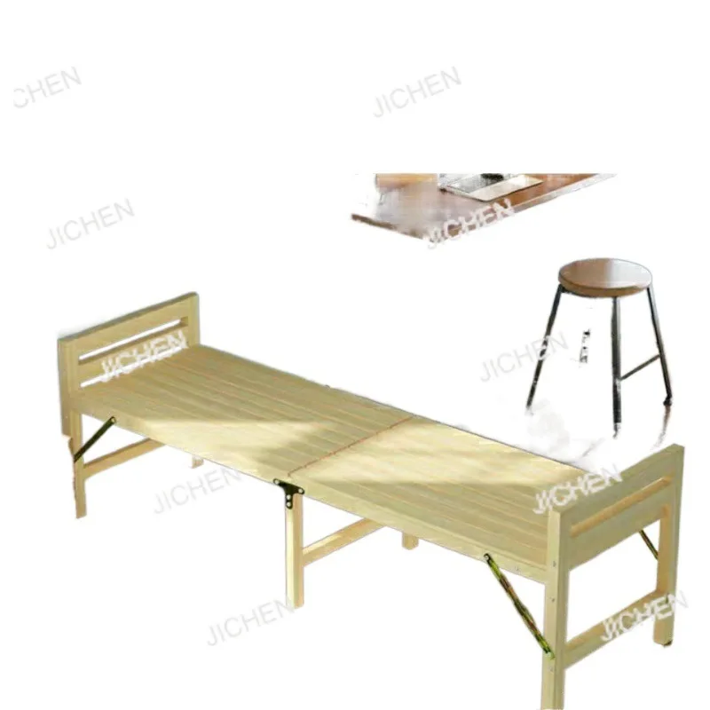 

Neu Widened Splicing Solid Wood Children's Folding with Guardrail Baby Single Small Bed Boys and Girls Bedside Flange