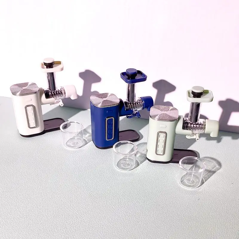 New 1 Set Mini Food Play Fruit Juicer Machine 1:12 Scale Dollhouse Miniature Juicer Blender Simulation Model Scene Decoration