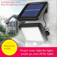 Split Type LED Solar Powered Human Body Induction Lamp for Household Outdoor Remote Control Courtyard Garage Automatic Lighting