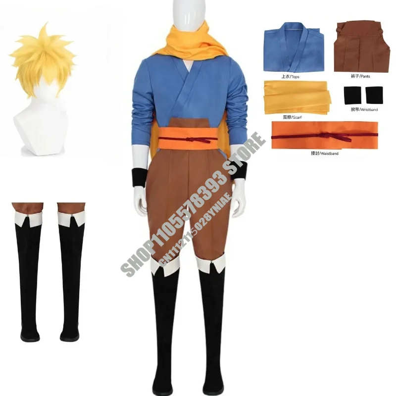 

Anime Daemons of the Shadow Realm Yuru Cosplay Costume Wig Outfit Scarf Waistband Uniform for Halloween Party Yomi no Tsugai Asa
