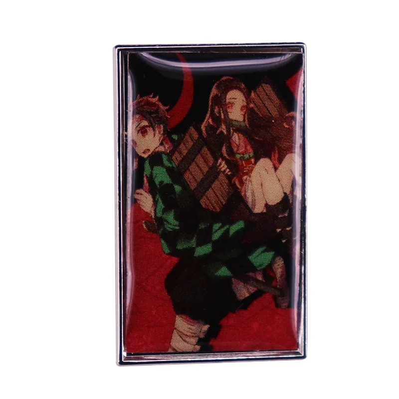 Demon Slayer Anime Enamel Brooch, Cartoon Accessory