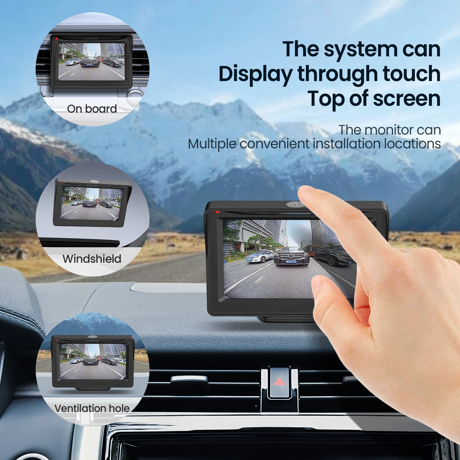 4,3-Zoll-Solar-Rückfahrkamera, drahtloser Auto-Monitor, 1080P HD WIFI-Rückfahrkamera für Auto, Wohnmobil, LKW, Anhänger, Pickup, 12V-32V