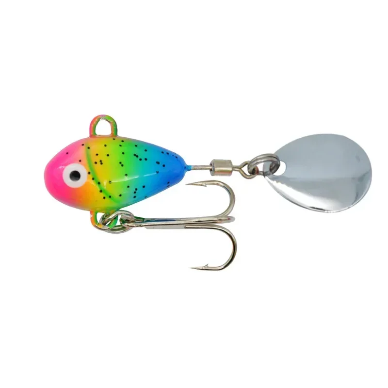 ZWICKE 1pcs 10g 2.1cm New Metal Mini VIB with Spoon Fishing Lure Fishing Tackle Pin Crankbait Vibration Spinner Sinking Bait