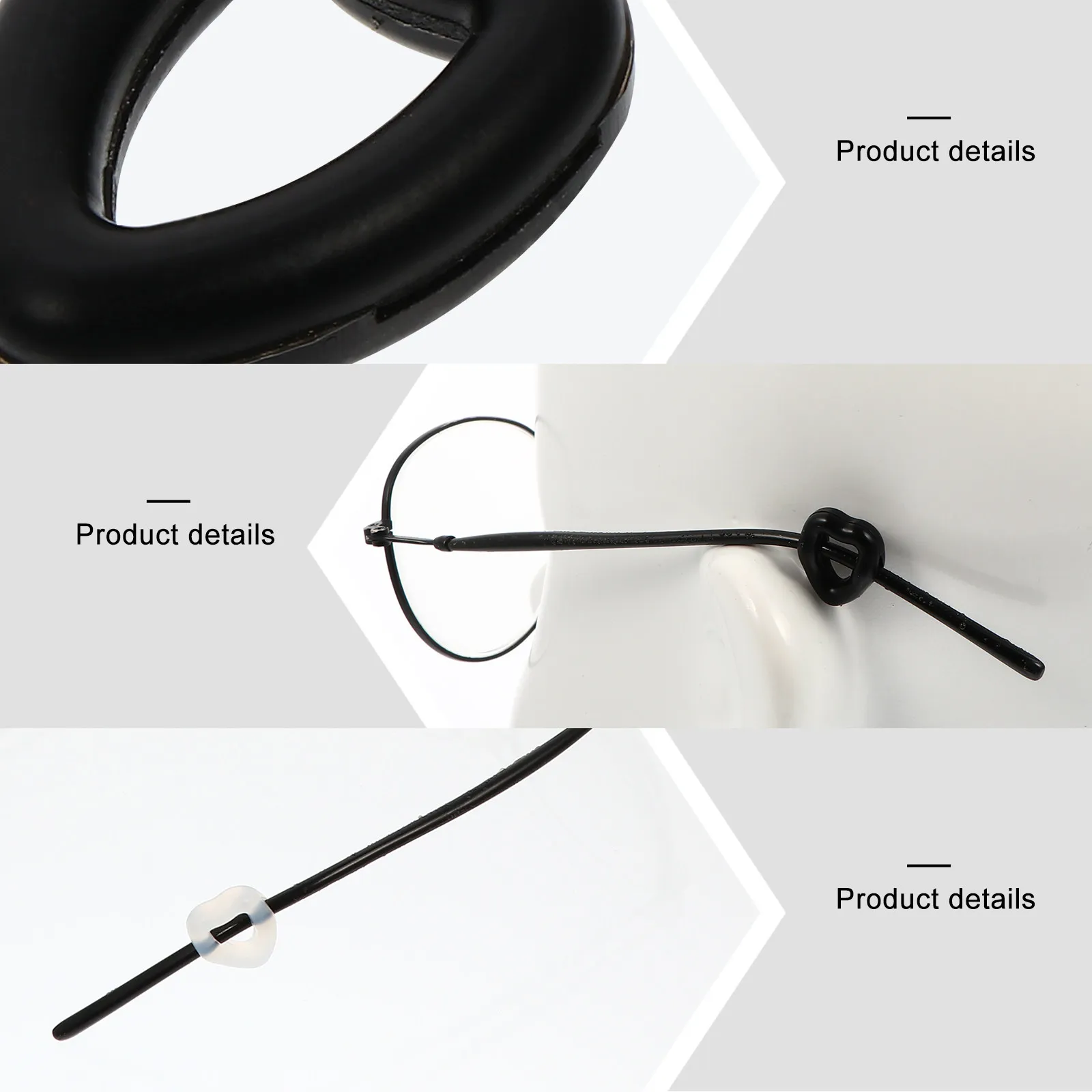 

12Pairs Silicone Temple Cover Non-Slip Eyeglass Leg Earmuff Fashionable and Comfortable for Traveling Climbing