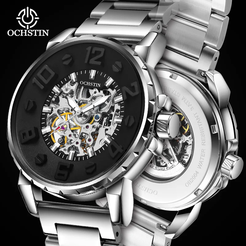 

OCHSTIN Master Series Hot 2024 Simple Gorgeous Trend Skeleton Mechanical Movement Wristwatch Men's Mechanical Watches