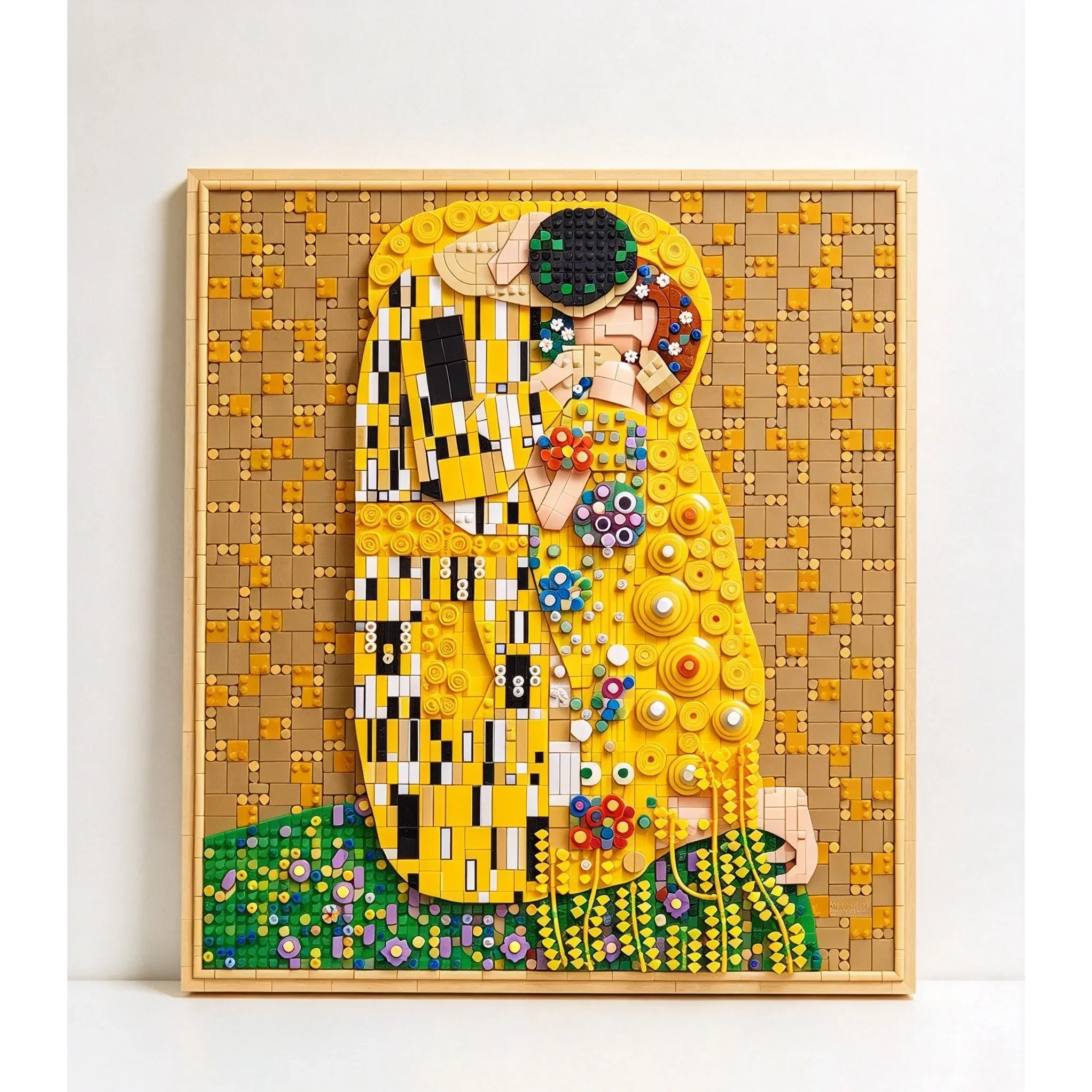 Clear Acrylic Display Case For 31221 Gustav Klimt The Kiss Art Pixel Painting, Dustproof Showcase, Building Blocks Not Included