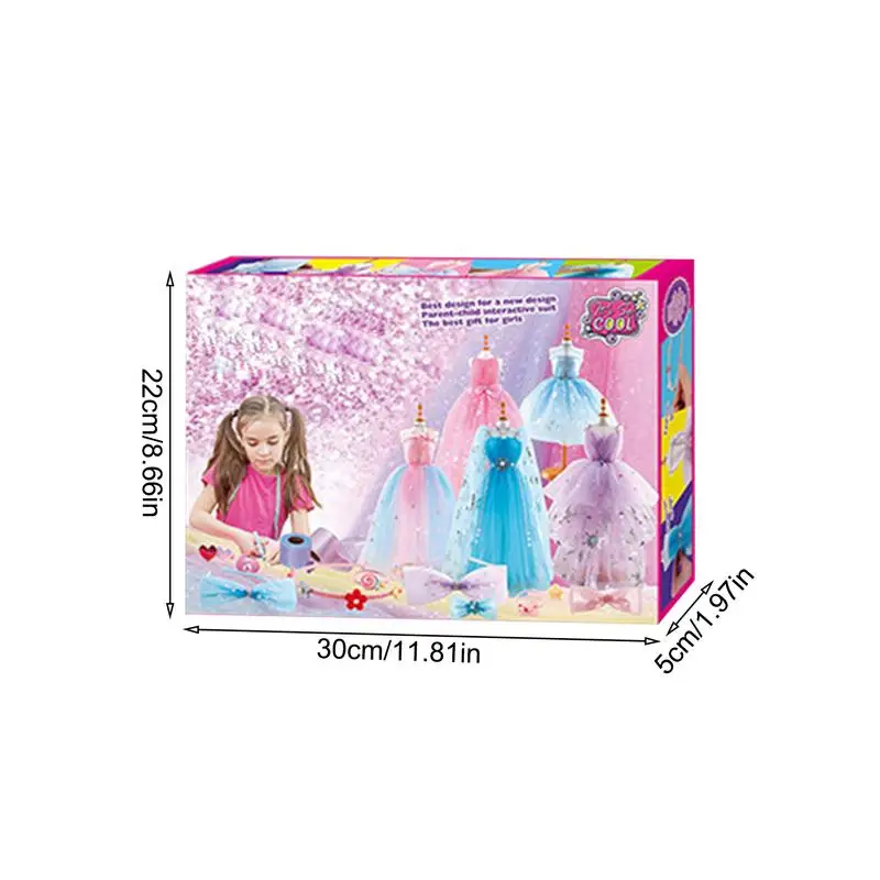 Clothes Design Kit Creative Dress Making Kit Girls Crafts Kit Children Clothes Design Kit For Home Kindergarten Nursery