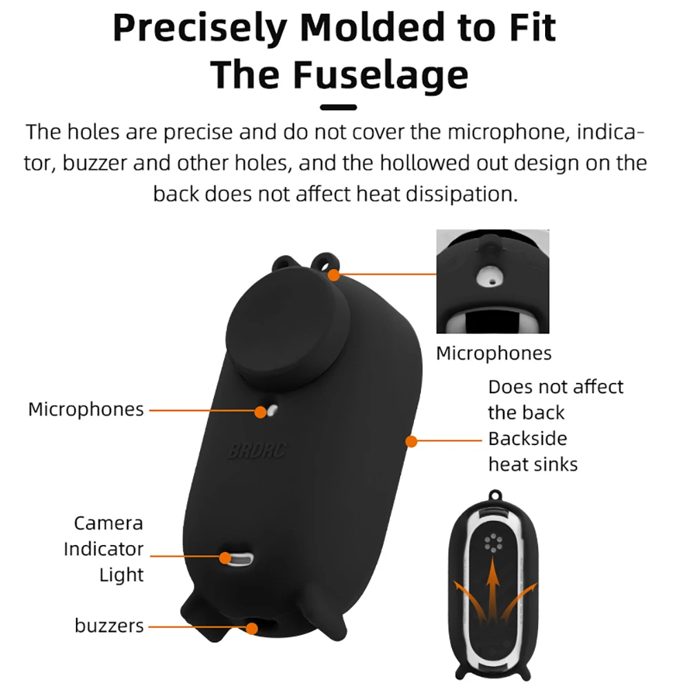 Brdrc-insta360 go 3用シリコン保護ケース,アクションカメラボディとバッテリー,ハウジング,レンズキャップ,ソフトカバーアクセサリー