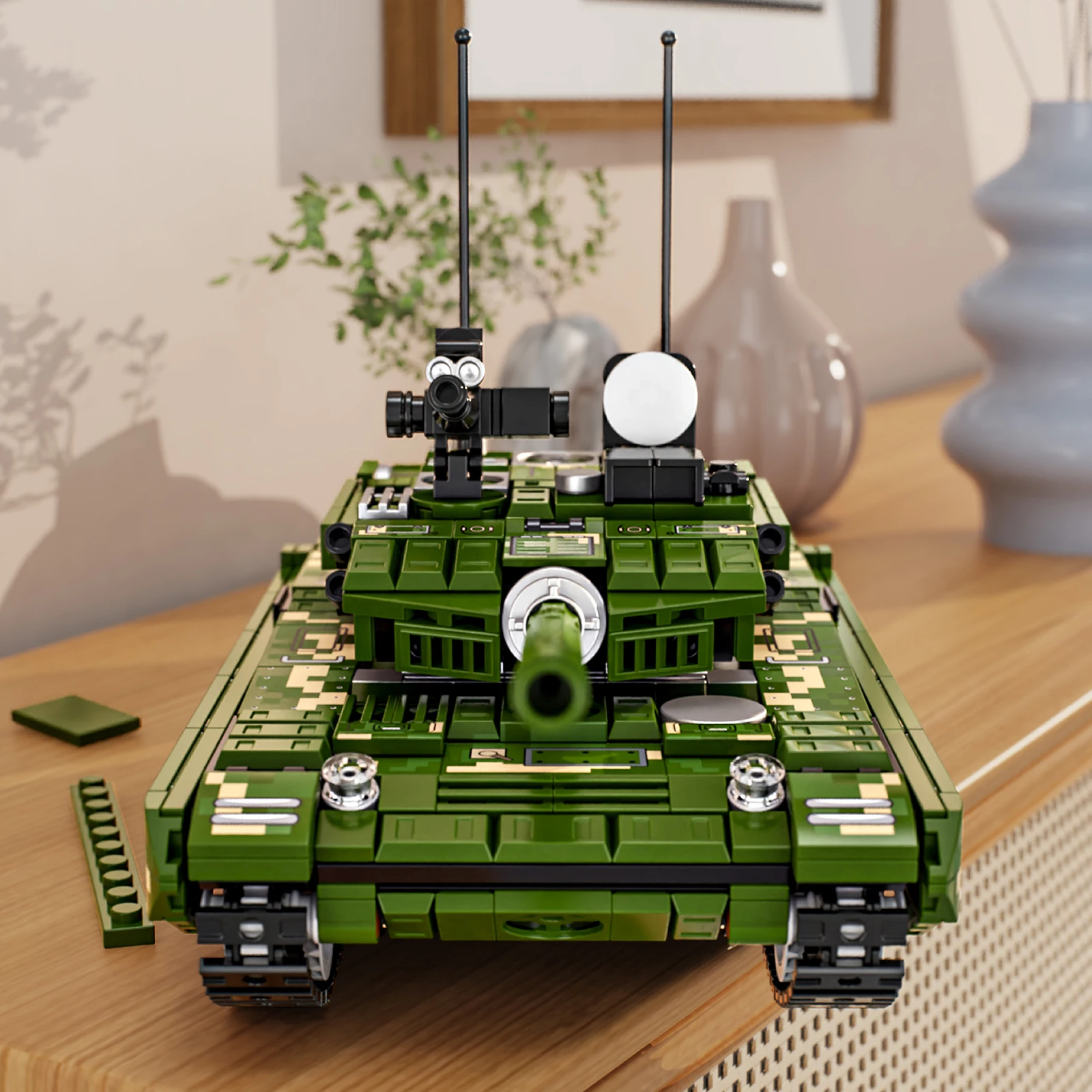 719 قطعة دبابة مركبة مدرعة ألعاب مكعبات البناء نموذج عسكري أخضر خزان تجميع لغز الطوب مجموعات الالعاب لهدايا الأطفال
