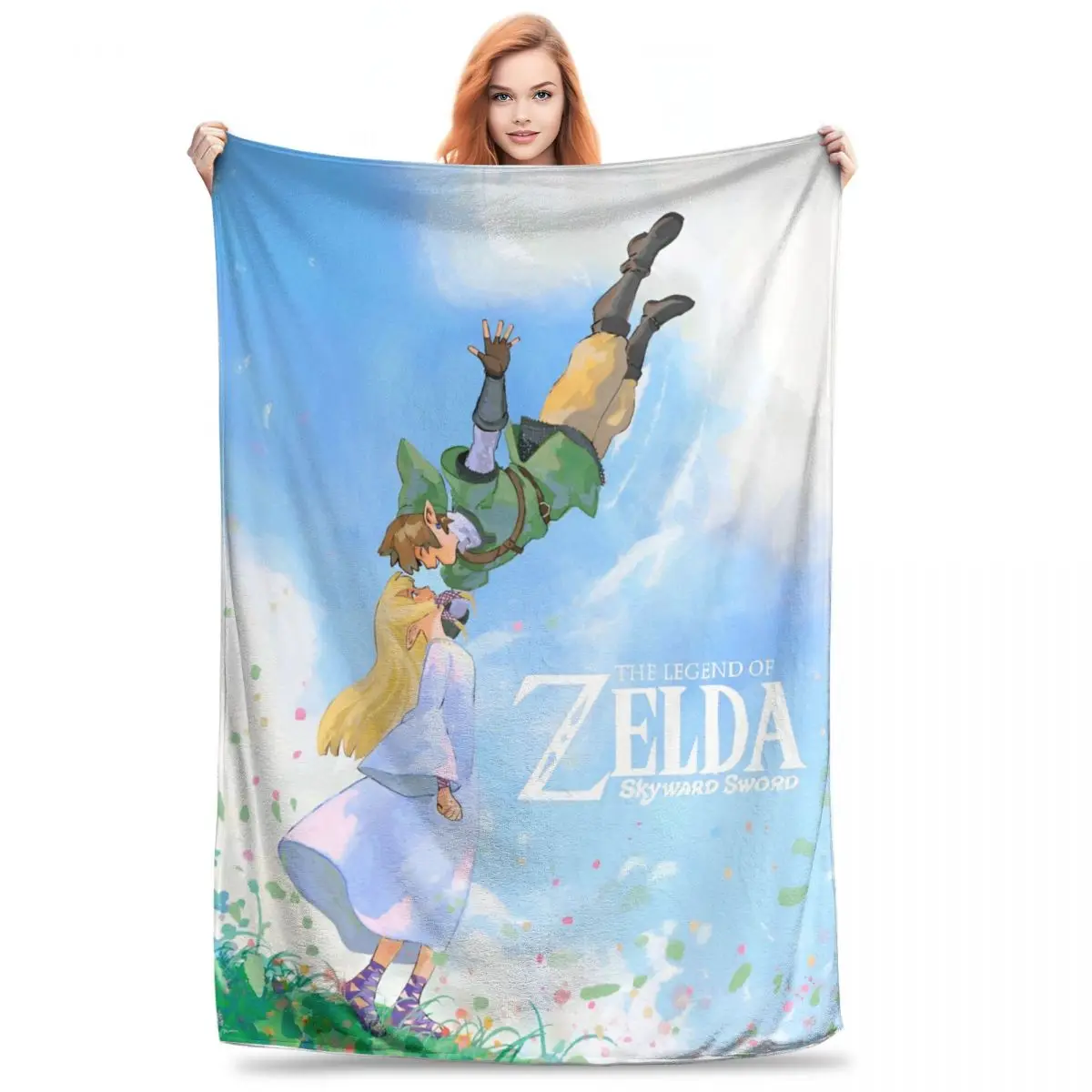 Z-Zelda-a-Link Cartoon Game Blankets Flannel Winter Breathable Soft Throw Blanket for Sofa Office Plush Thin Quilt