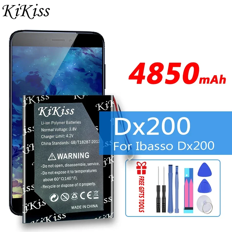 KiKiss 4850mAh Dx200 Rechargeable Battery for Ibasso Dx200 Player Batteries