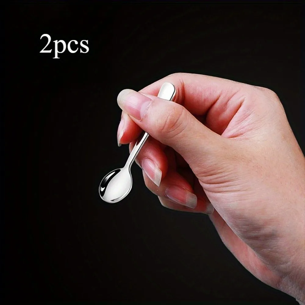 High quality stainless steel coffee spoon, creative spoon, mini round spoon, mini special spoon, seasoning spoon