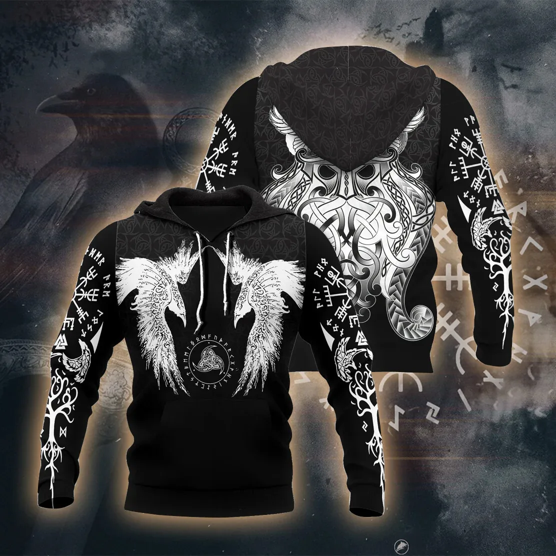 Vintage Nordic Style Viking Warriors 3D Print Streetwear High Quality Casual Tracksuit kids Sweatshirt Unisex Pullover Hoodie