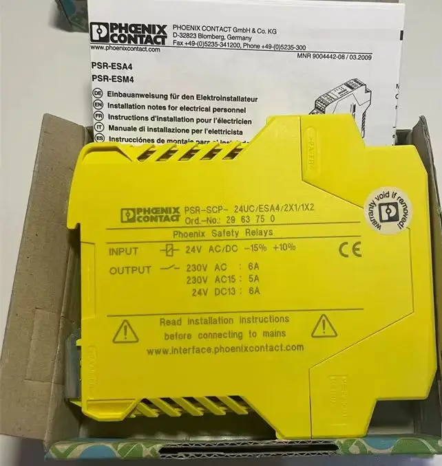 Relé de segurança original PHOENIX PONTACT PSR