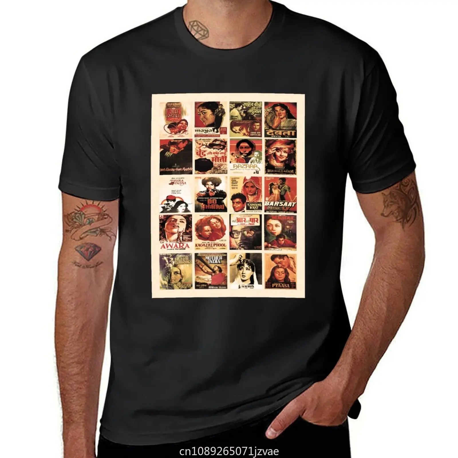 Old Movies Bollywood Poster T-Shirt sports fans sweat t shirts men