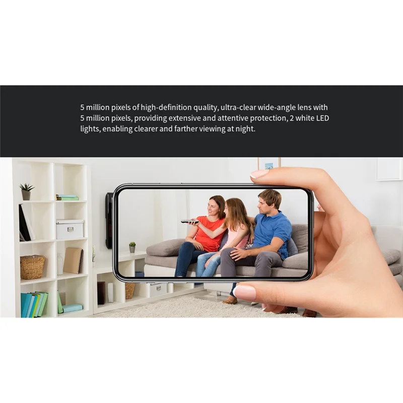 ELECT-Replaces Outdoor Cameras-Wi-Fi 2.4/5Ghz 3MP Resolution Full-Color Night Vision Window Camera Through Glass