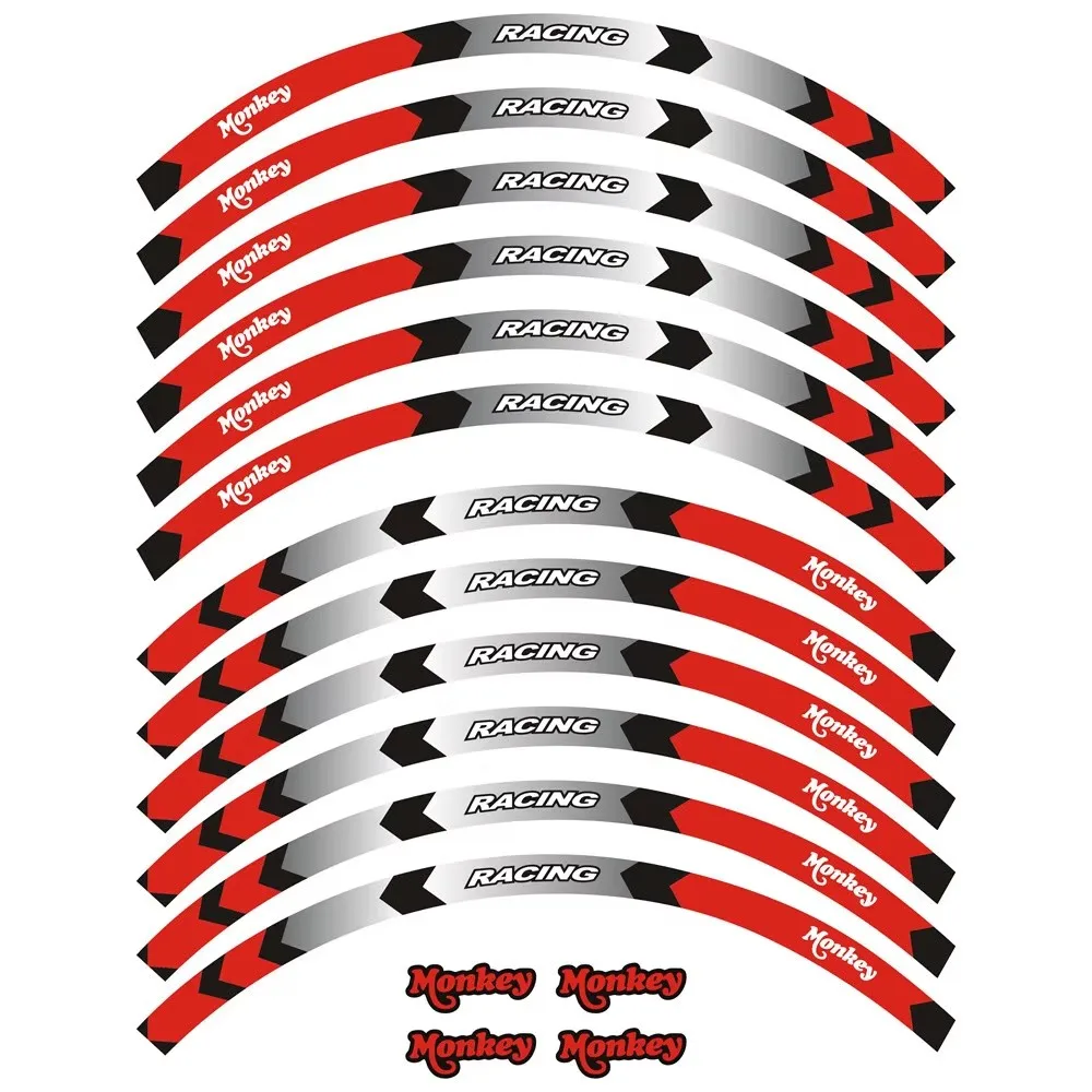 

Motorcycle Stickers Decals For HONDA MONKEY 125 2019-2024 WHEEL RIM STRIPES STICKERS DECALS TIRE TAPE