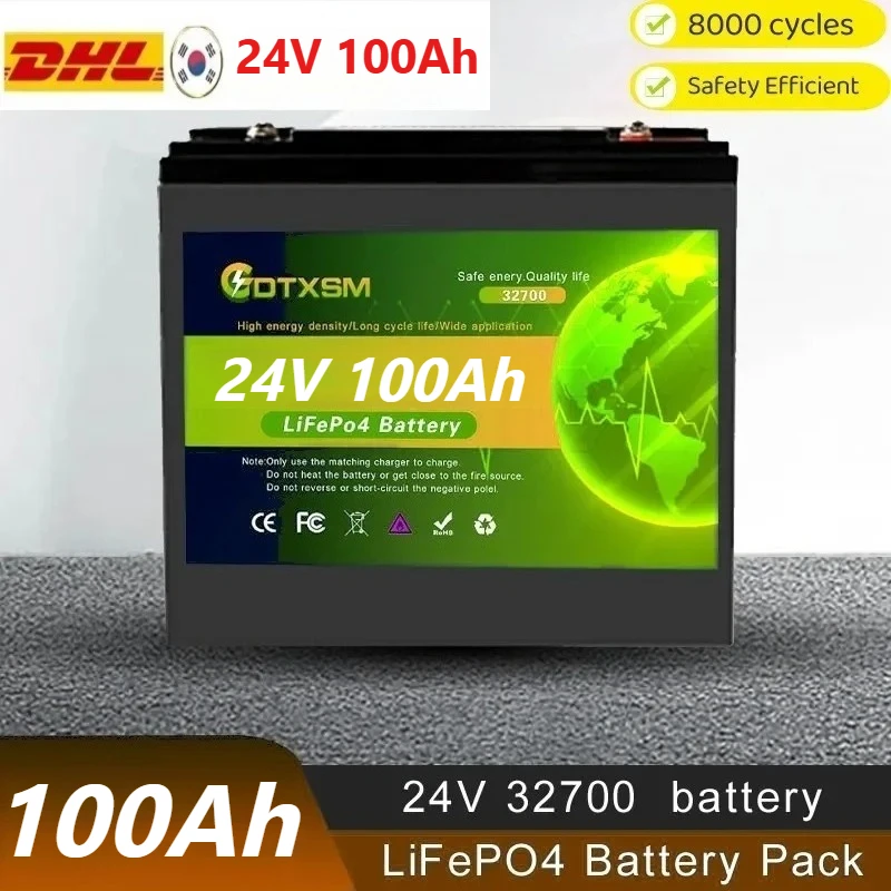 

32700 24V 100Ah LIFEPO4 Battery Is Integrated with BMS 200A for Solar External Rechargeable Network Lithium Iron Phosphat
