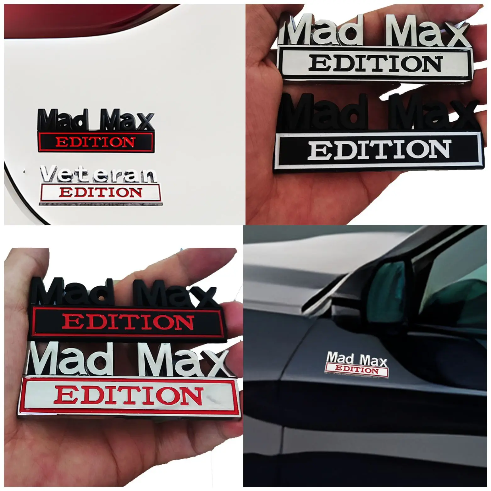 Mad Max Edition Emblem Sticker Badge Fender Funny Decals Car Truck Replacement Door for Universal Vehicle SUV Motorcycle